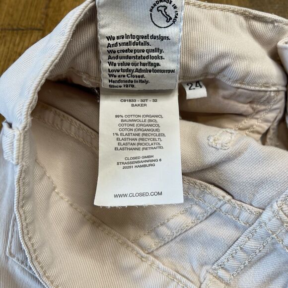 Closed Denim Baker Skinny Jeans Comfort Stretch Blush Pink Womens Size 24x26 - Picture 8 of 8